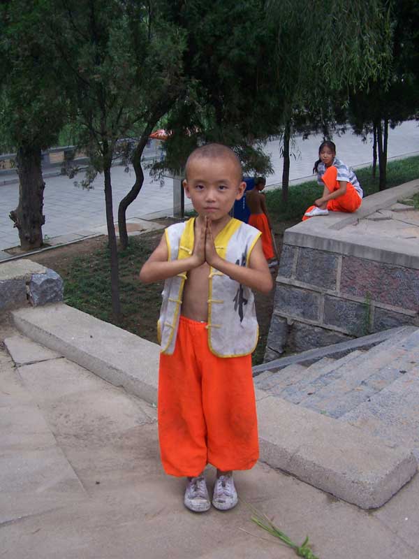 Een jonge Shaolin discipel